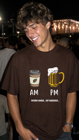 Voyd AM PM Routine Brown t-shirt