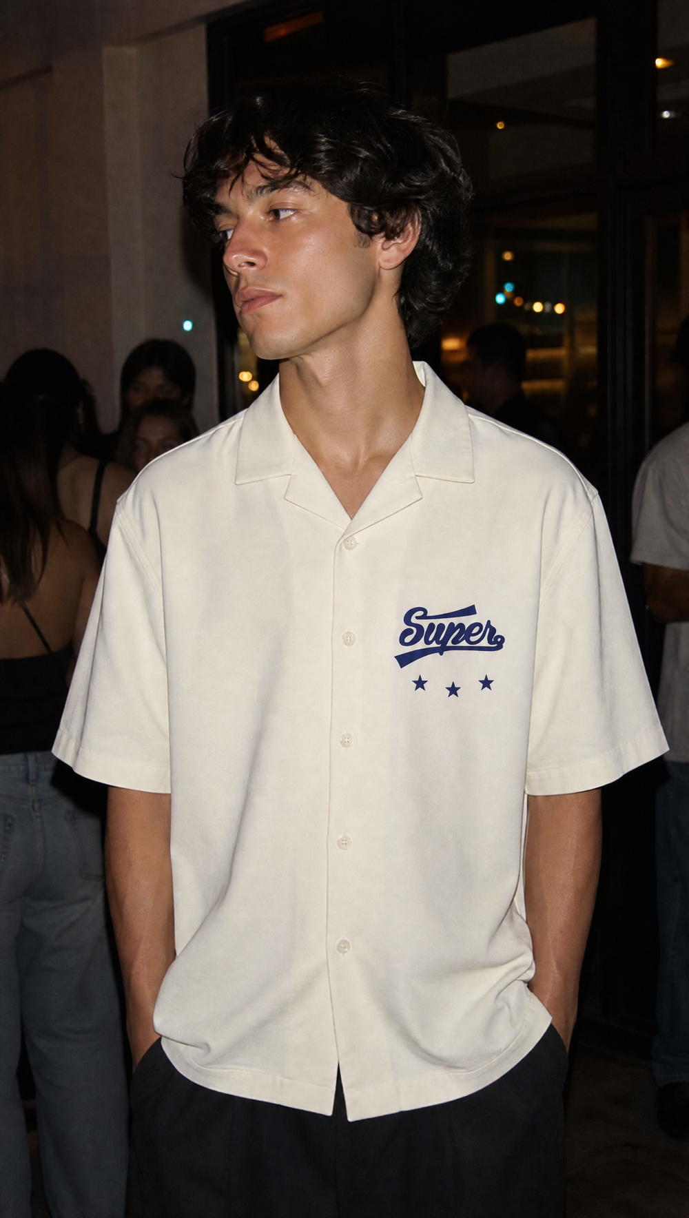 Void Supervoid White Bowling Shirt
