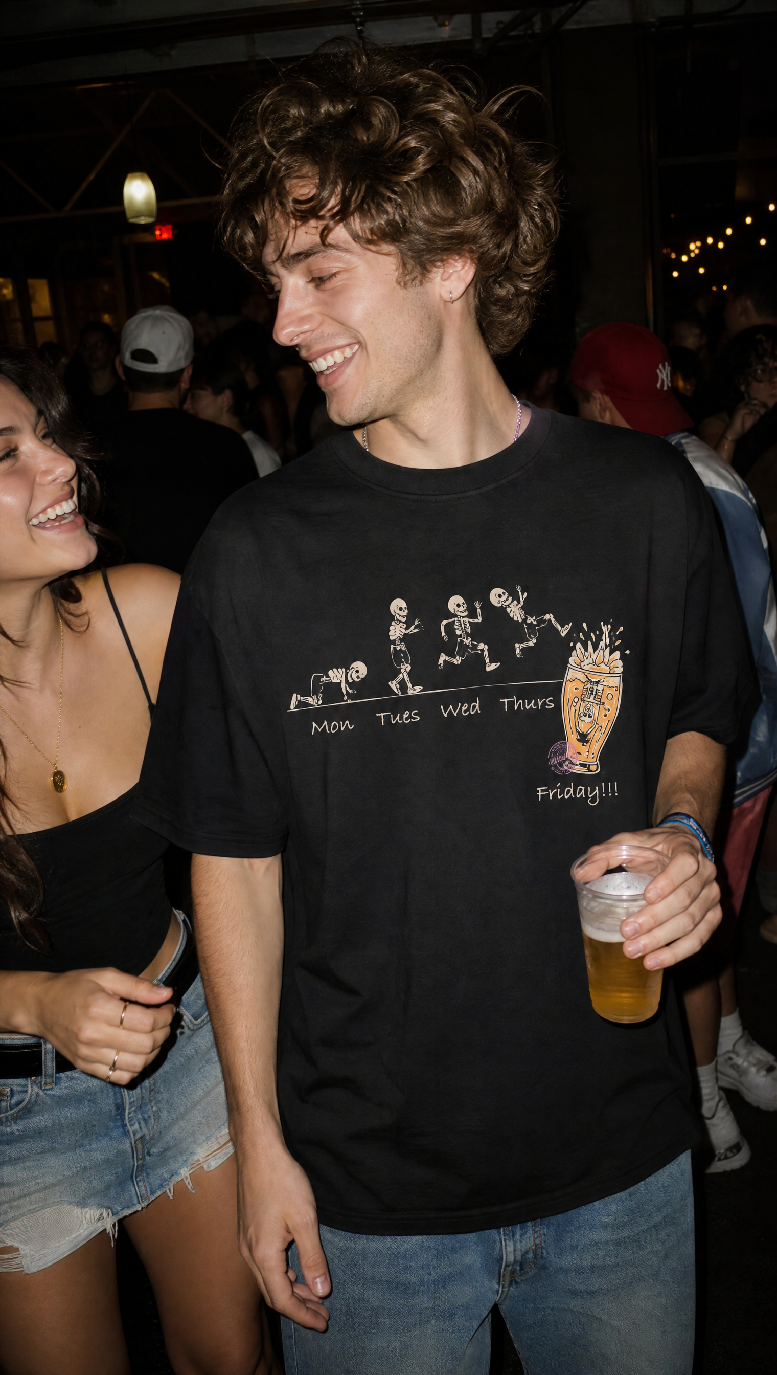 Voyd Skeleton Cheers Black t-shirt