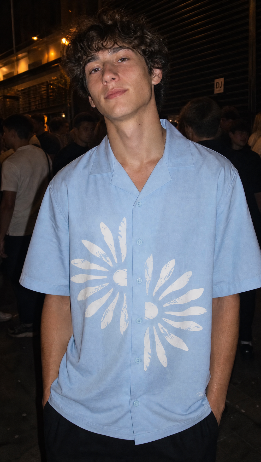 Void Petal Syndicate Ice Blue Bowling Shirt