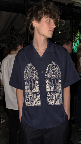 Void Silent Riot Blue Bowling Shirt