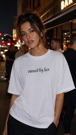 OWNED BY HER VOYD WHITE T-SHIRT