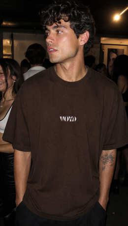 Voyd Skull Syndicate Brown T-shirt
