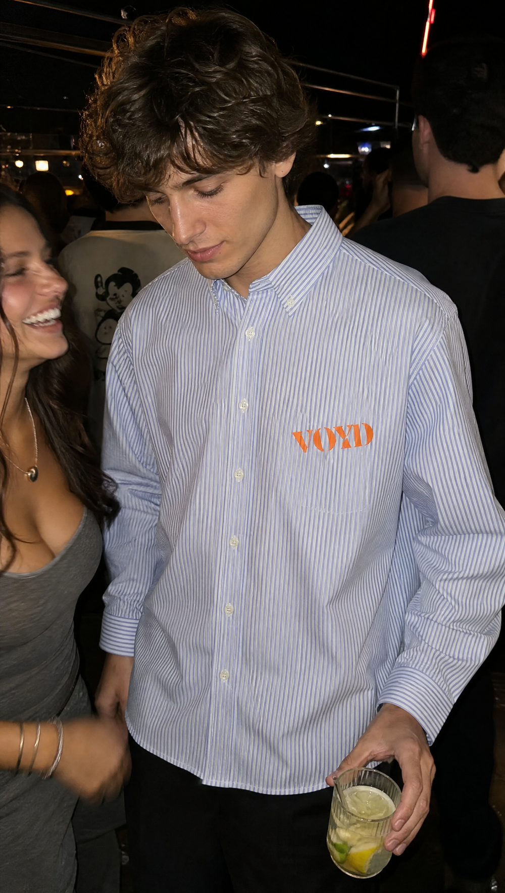 Voyd God's Got This Blue Stripe Shirt