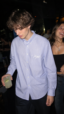 Voyd Go Big Or Go Home Blue Stripe Shirt