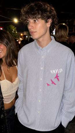 Voyd Hope In Motion Blue Stripe Shirt