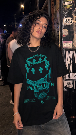 Voyd Abstract Alley Black T-shirt