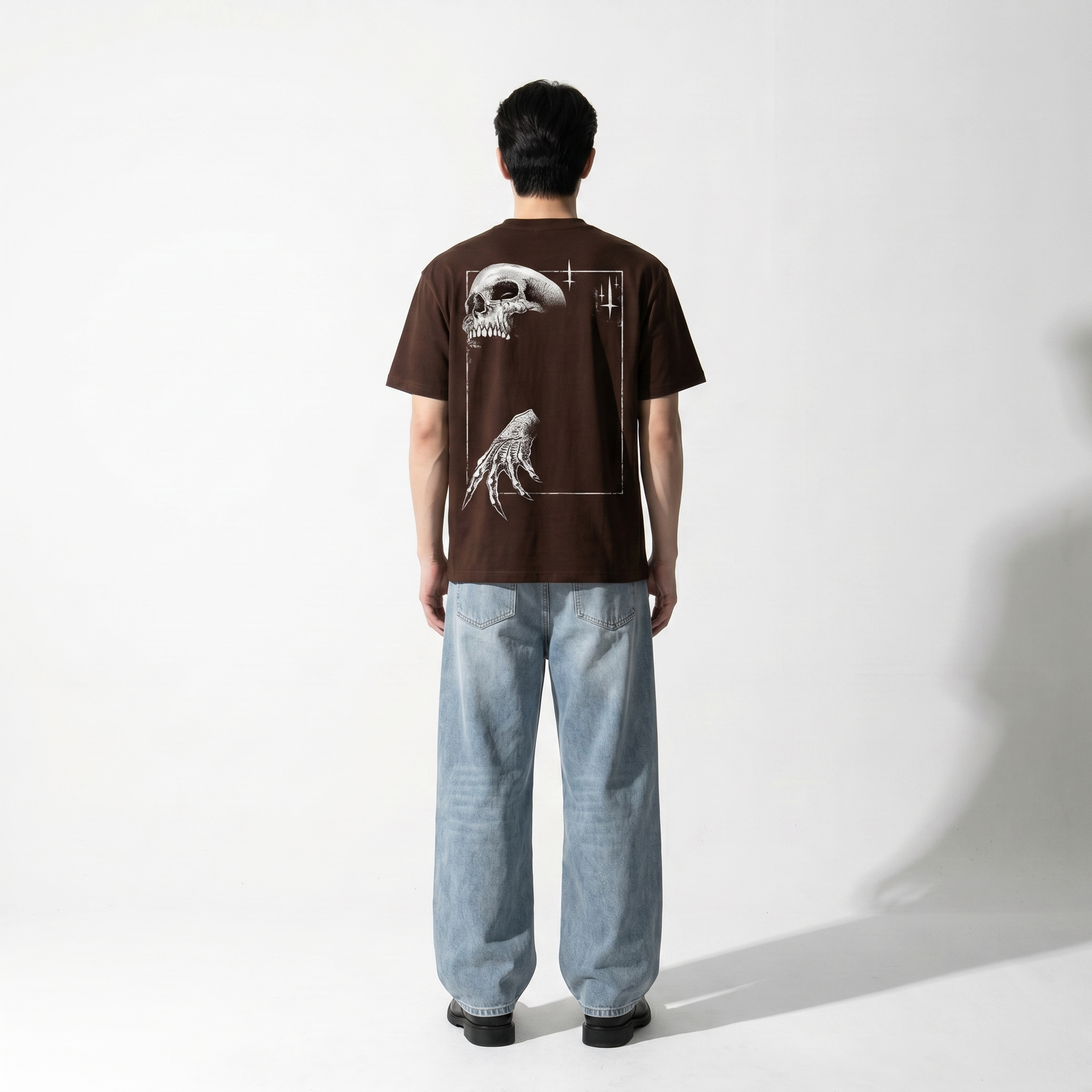 Voyd Skull Syndicate Brown T-shirt