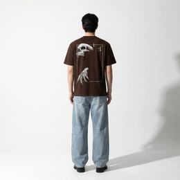 Voyd Skull Syndicate Brown T-shirt