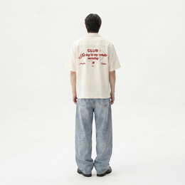 Void Voidwear White Bowling Shirt
