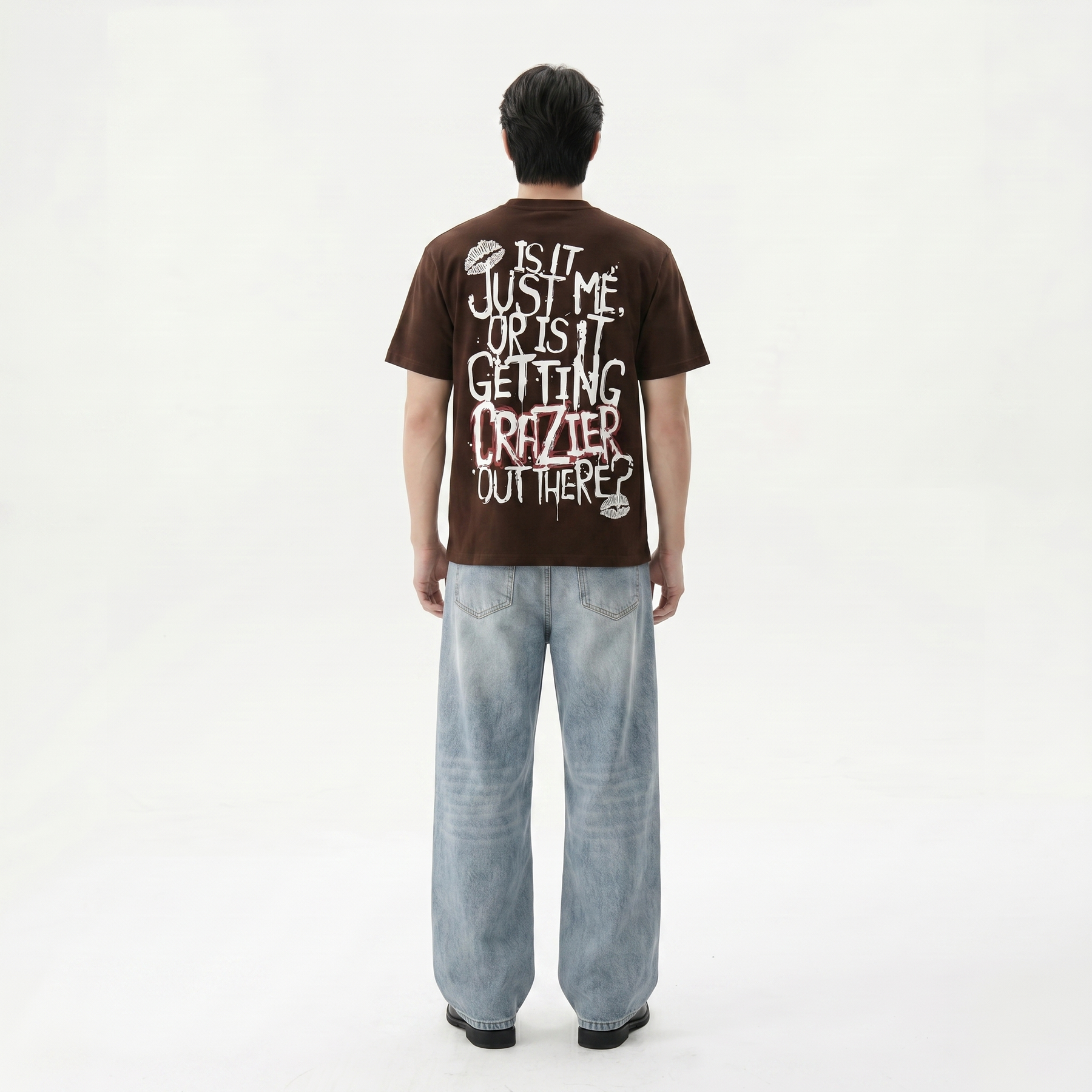 Voyd Design Drip Brown T-shirt