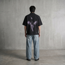 Void Obsidian Wings black Bowling Shirt