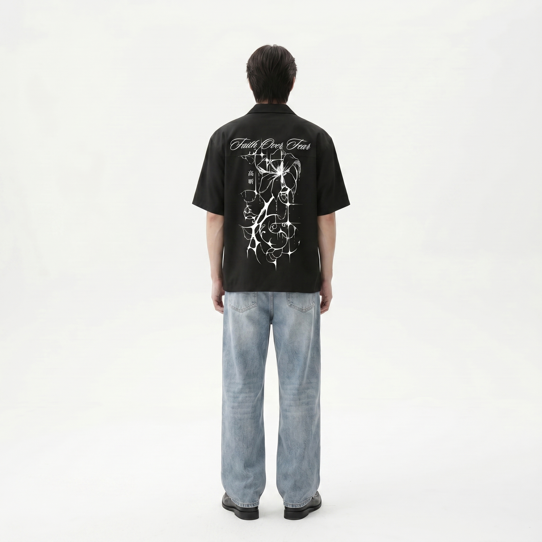 Void Bloom Club  Black Bowling Shirt