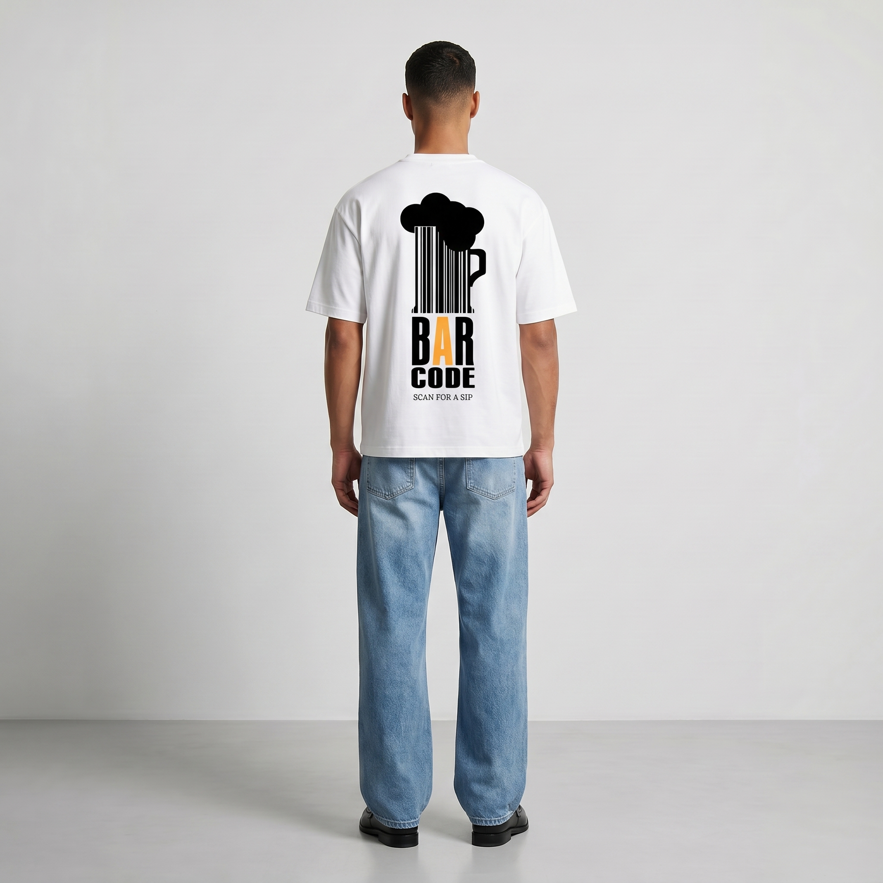 Voyd Bar Code White t-shirt