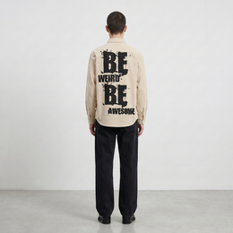 Voyd Be Weird Beige Stripe Shirt