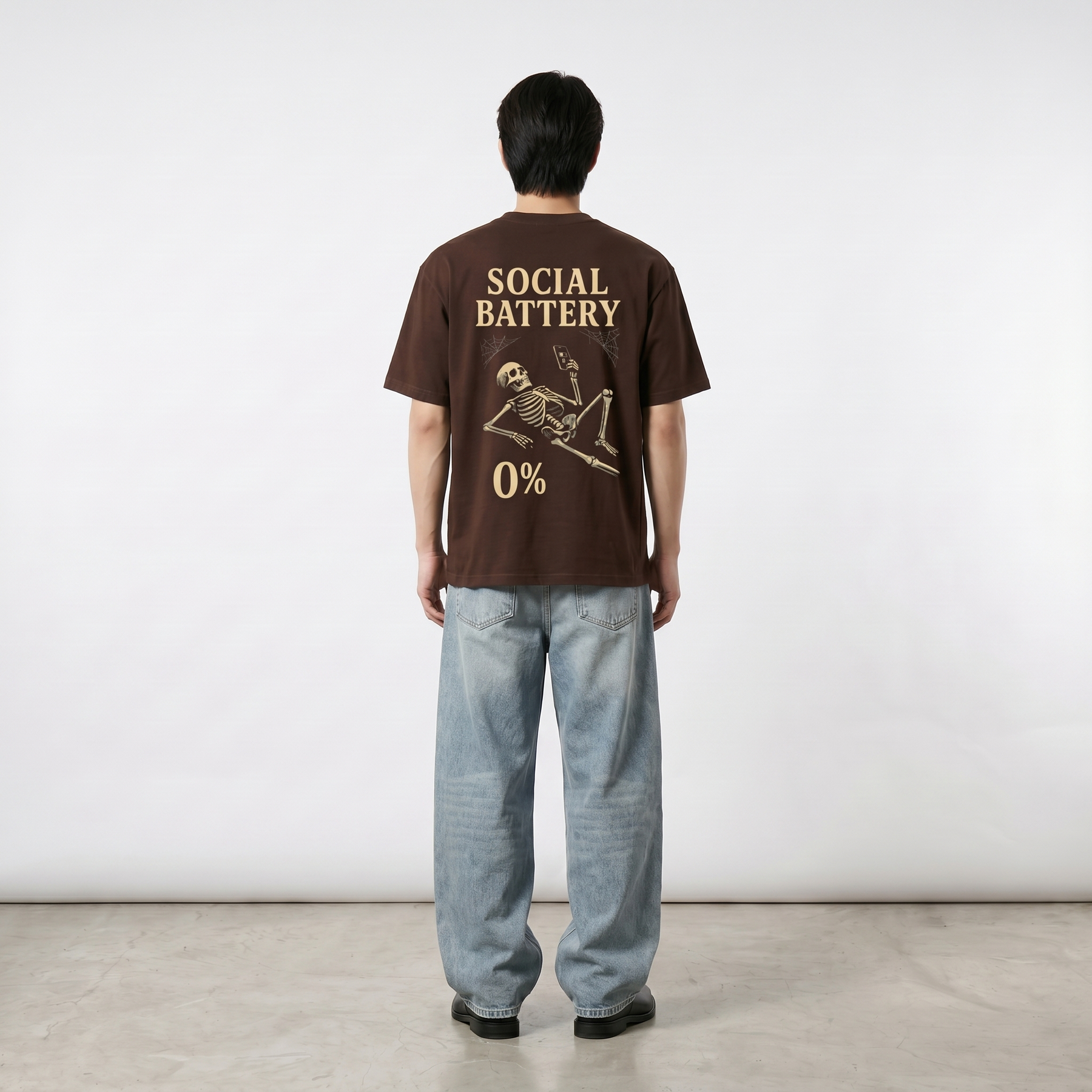 Voyd Social Battery Brown t-shirt