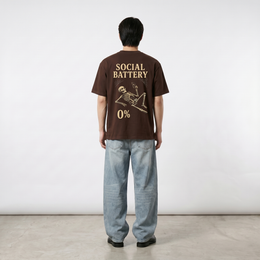Voyd Social Battery Brown t-shirt