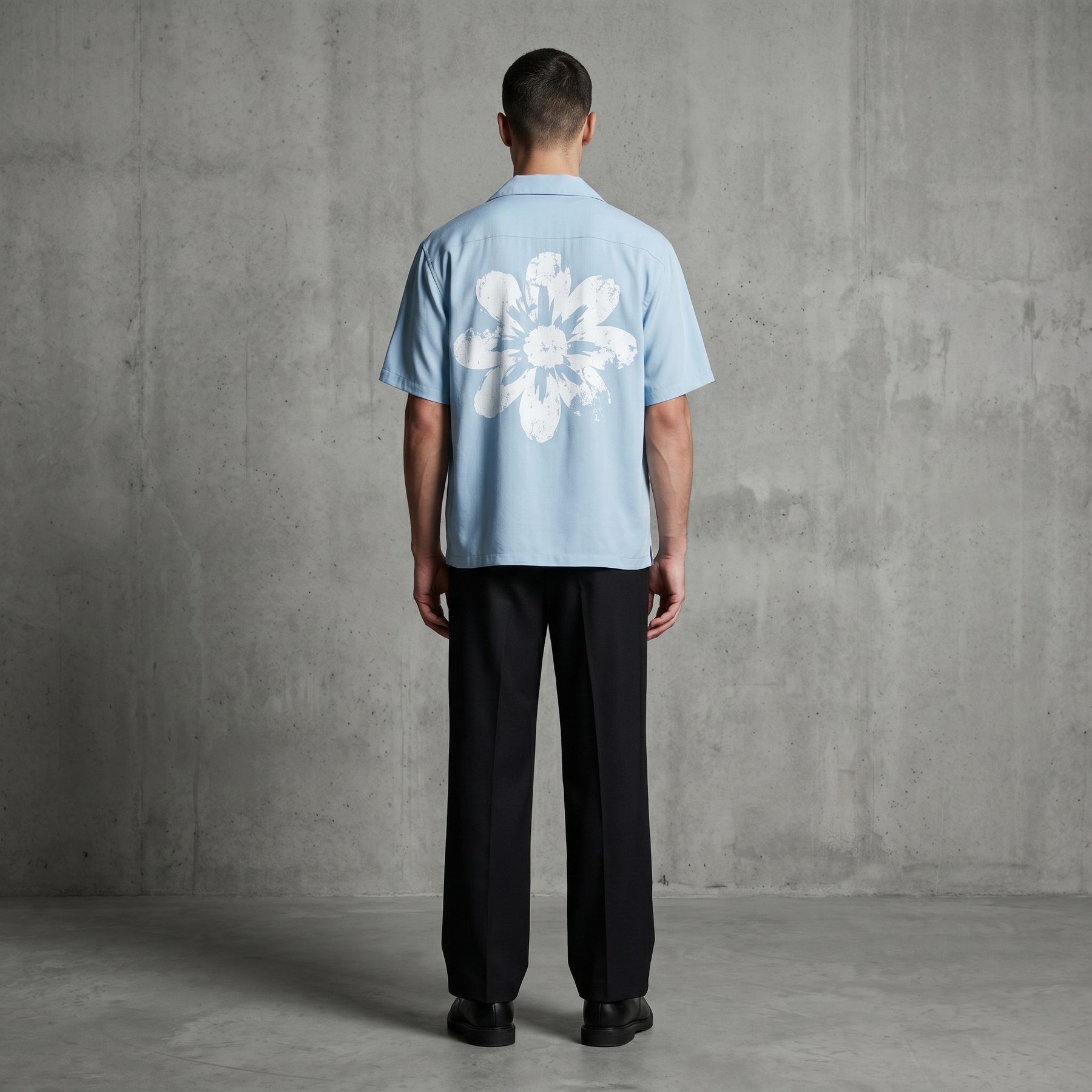 Void Petal Syndicate Ice Blue Bowling Shirt