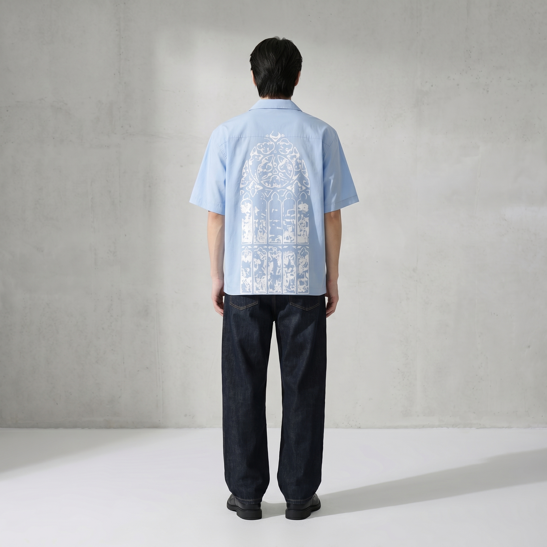 Void Silent Riot Ice Blue Bowling Shirt