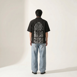 Void Silent Riot Black Bowling Shirt