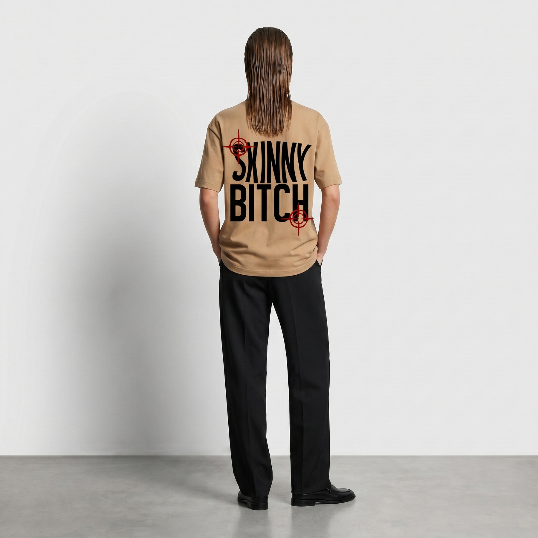 Voyd Skinny Bitch Beige T-shirt