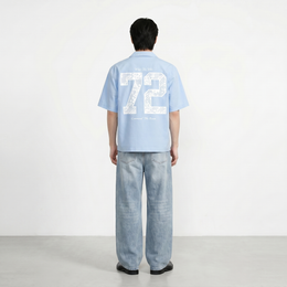 Void Rule 72 Ice Blue Bowling Shirt