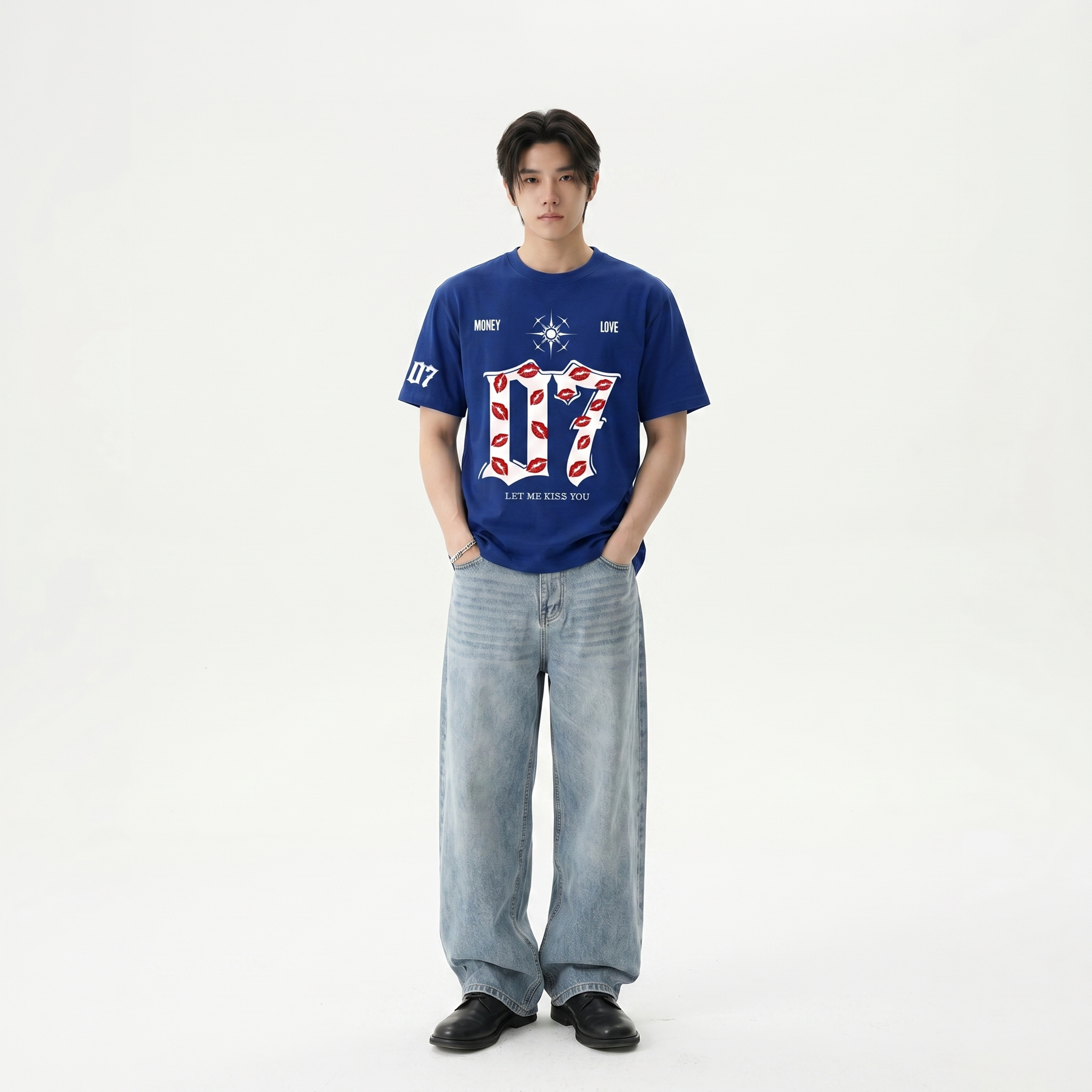 Voyd Lovers in Noir Blue T-shirt