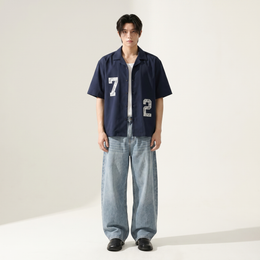 Void Rule 72 Ice Blue Bowling Shirt