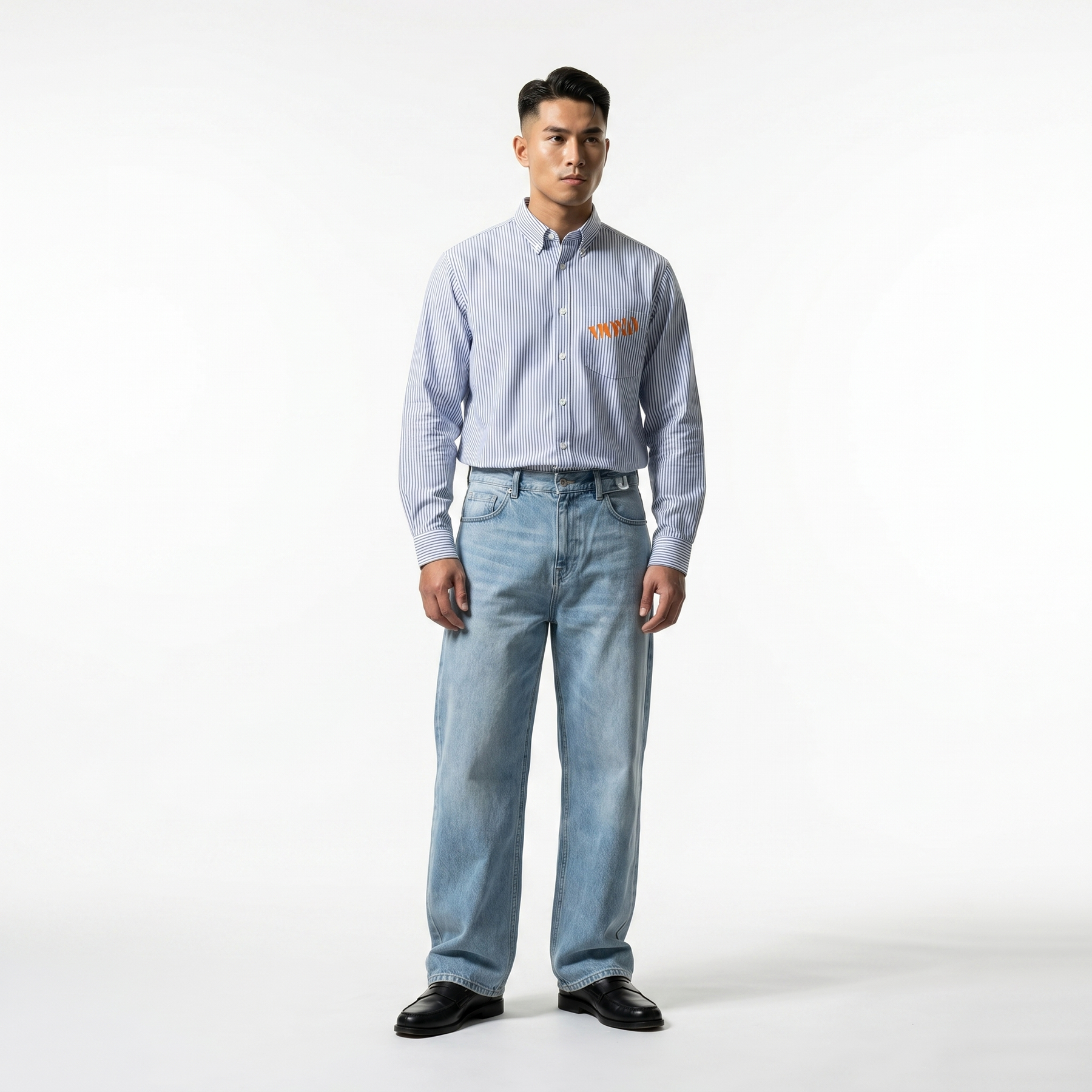 Voyd God's Got This Blue Stripe Shirt