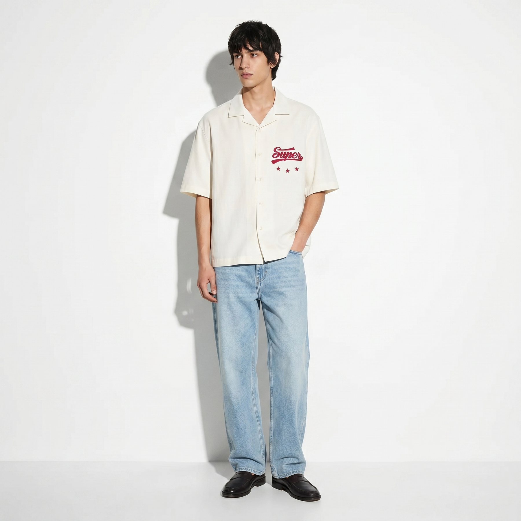 Void Supervoid White Bowling Shirt