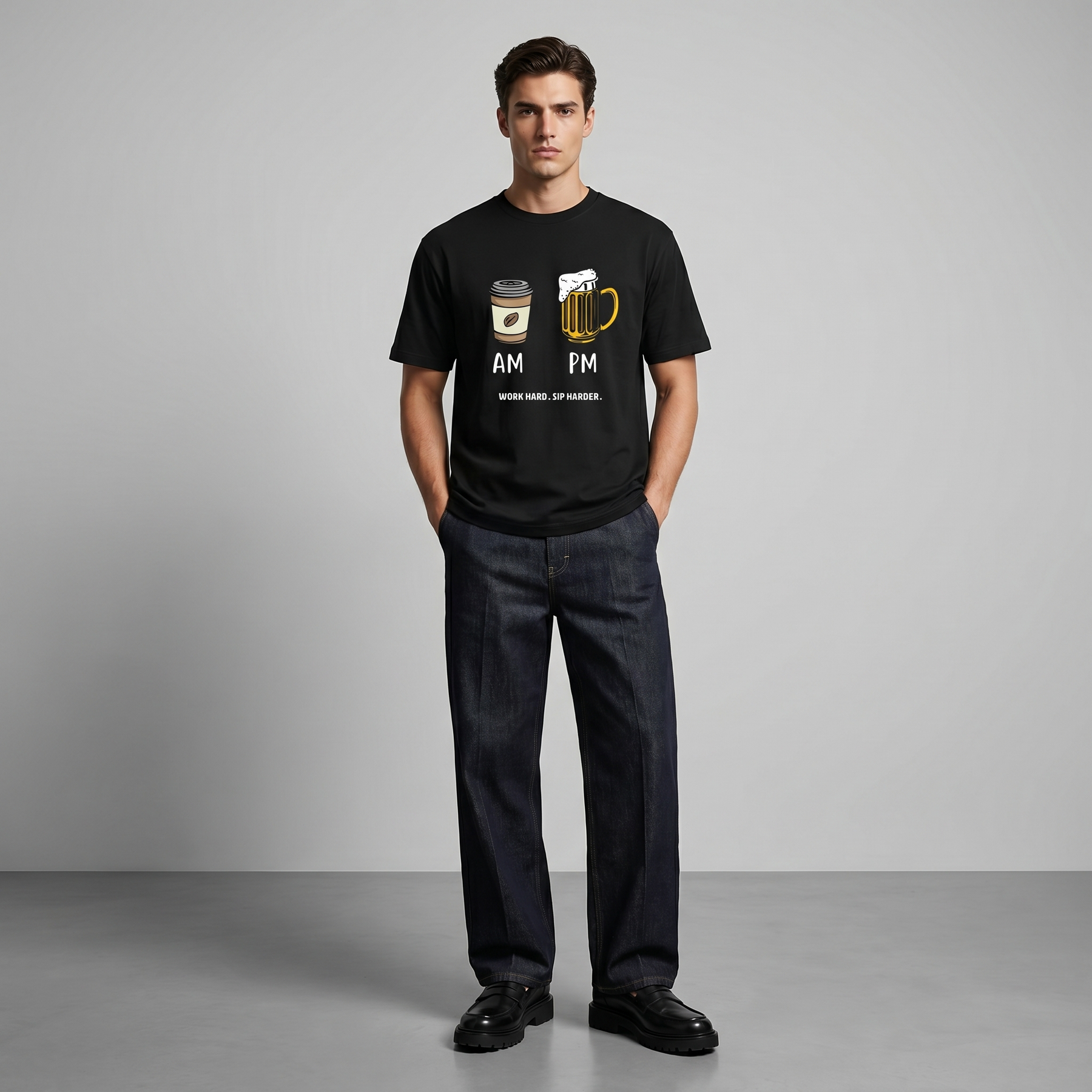 Voyd AM PM Routine Black t-shirt