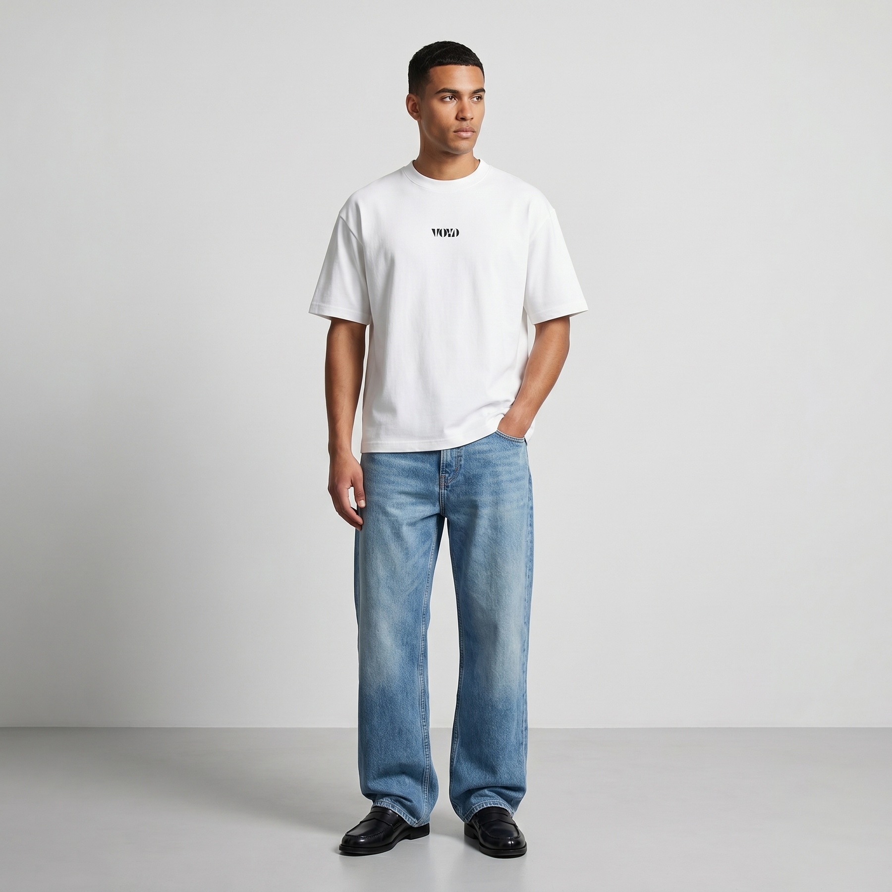 Voyd Bar Code White t-shirt