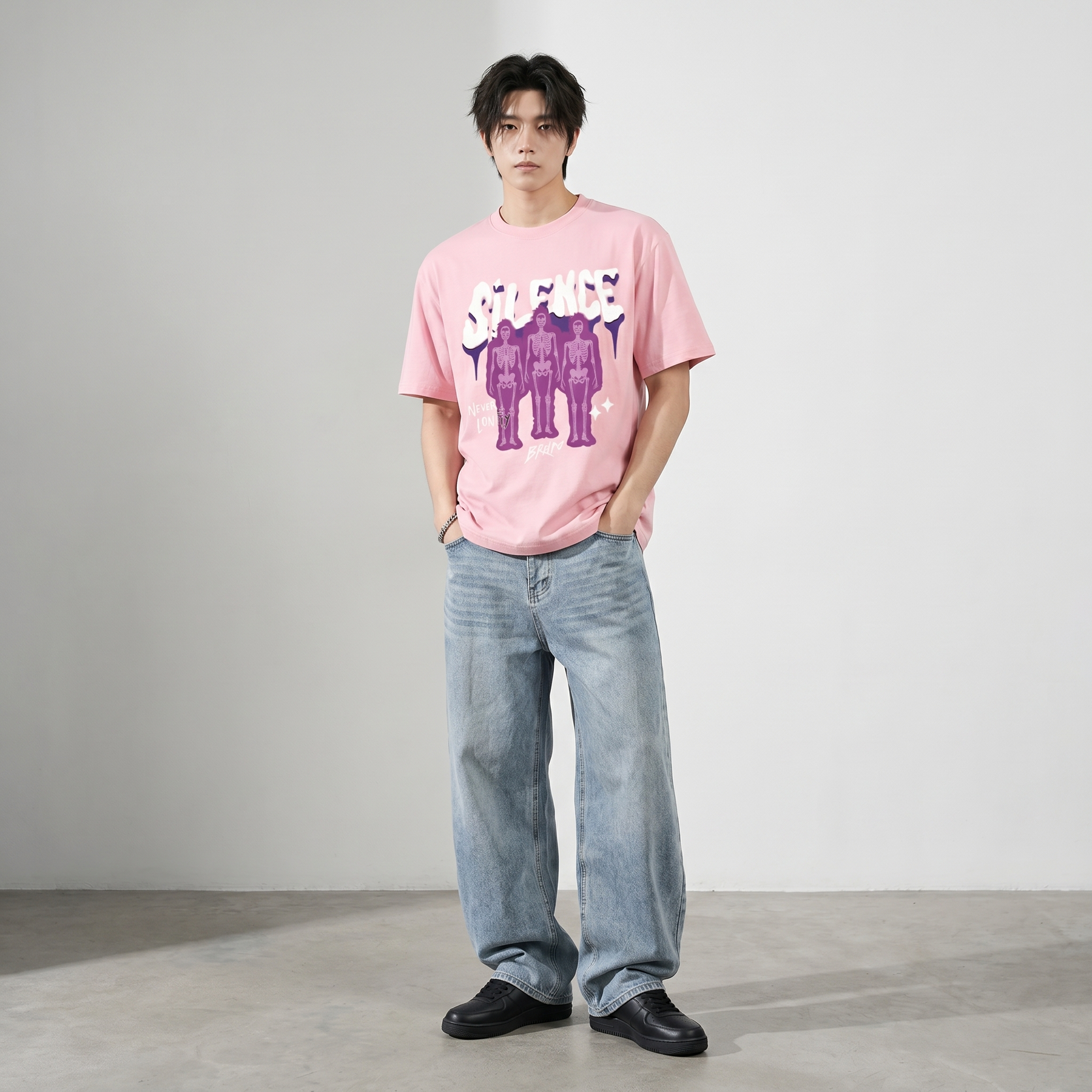 Voyd Cracked Identity Pink T-shirt