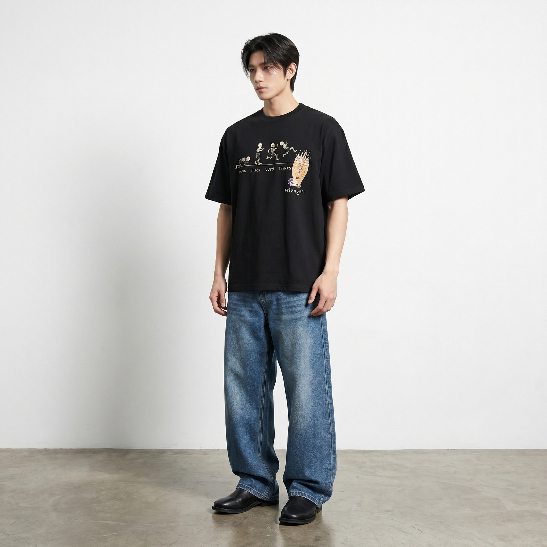 Voyd Skeleton Cheers Black t-shirt