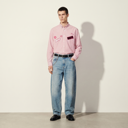 Voyd Less Talk Pink Stripe Shirt