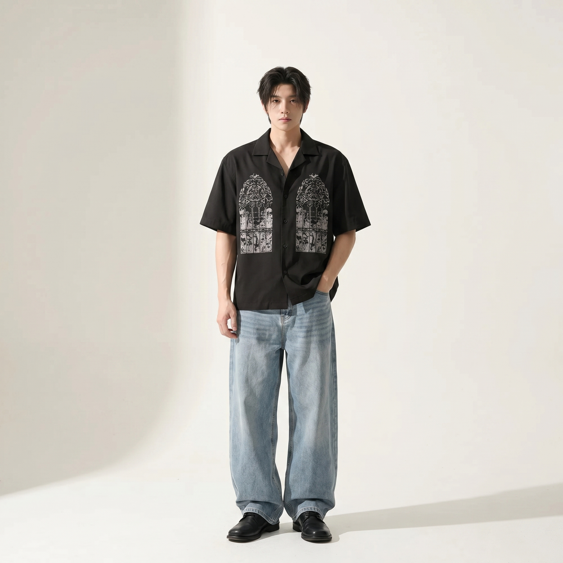 Void Silent Riot Black Bowling Shirt