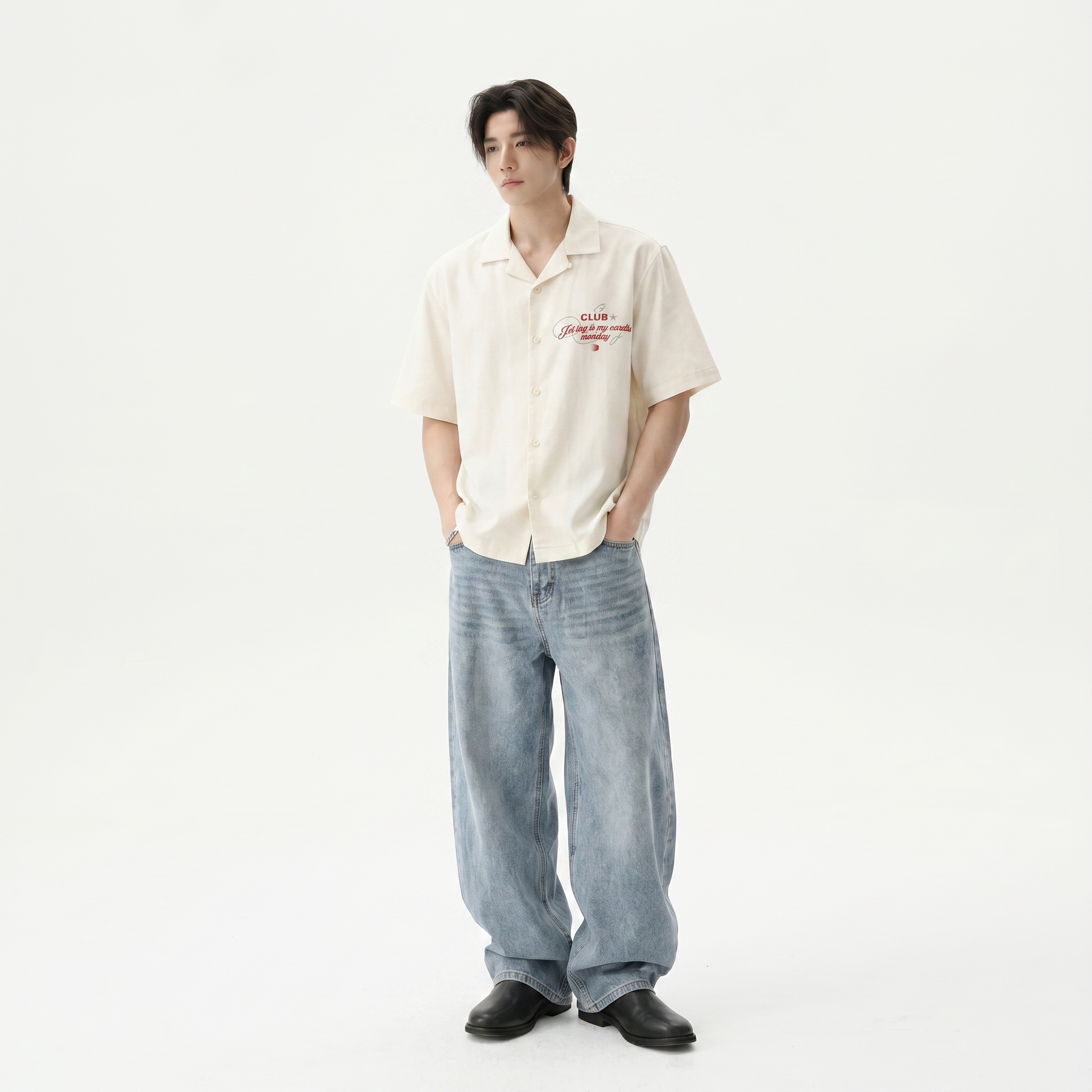 Void Voidwear White Bowling Shirt