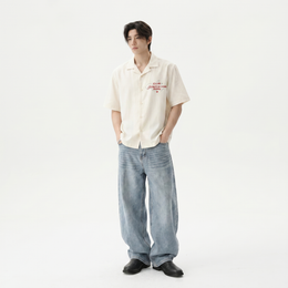 Void Voidwear White Bowling Shirt