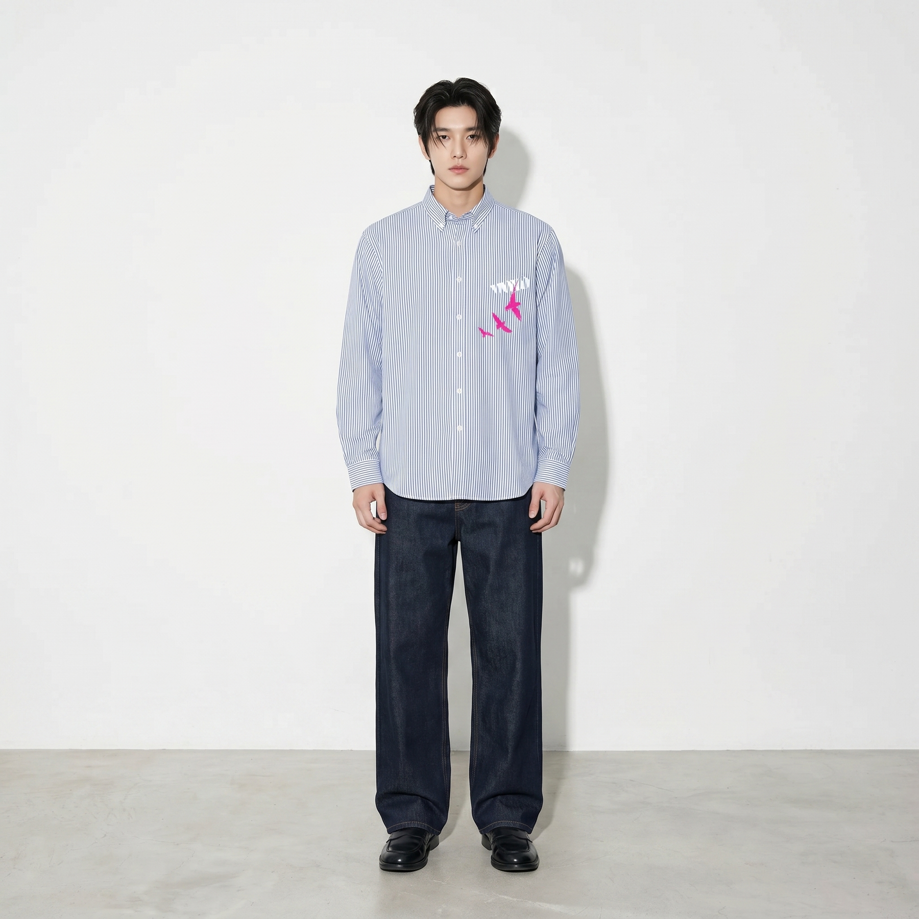 Voyd Hope In Motion Blue Stripe Shirt