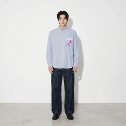 Voyd Hope In Motion Blue Stripe Shirt