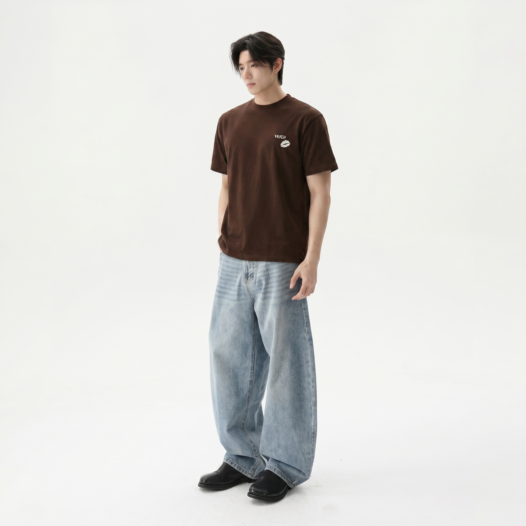 Voyd Design Drip Brown T-shirt