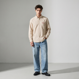Voyd it's a Beautiful Day Beige Stripe Shirt