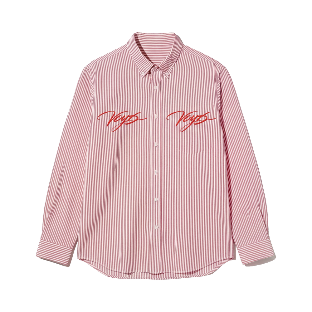 Voyd Divine and Dangerous Pink Stripe Shirt
