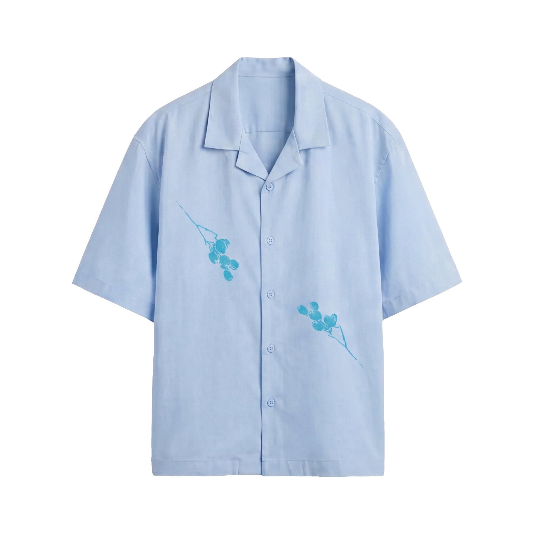 Void Obsidian Wings Ice Blue Bowling Shirt