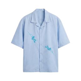 Void Obsidian Wings Ice Blue Bowling Shirt