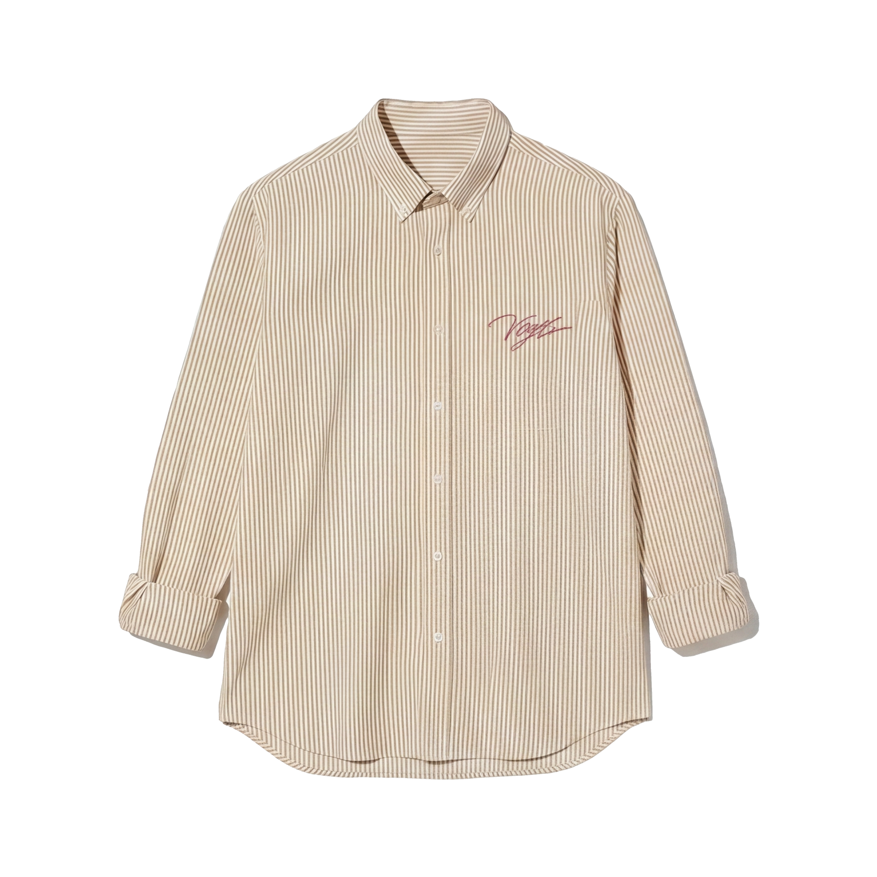 Voyd it's a Beautiful Day Beige Stripe Shirt