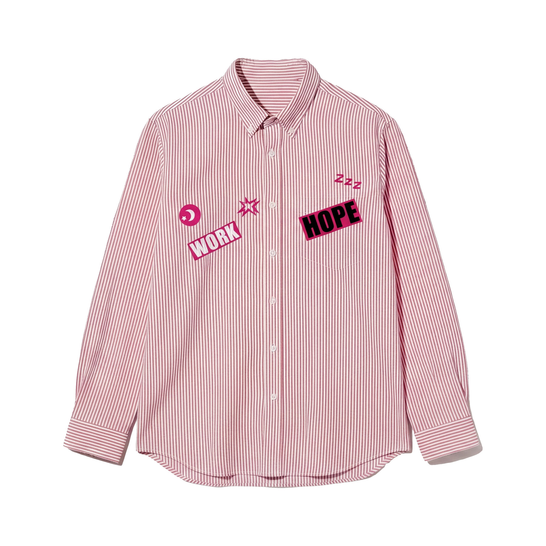 Voyd Less Talk Pink Stripe Shirt