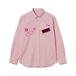 Voyd Less Talk Pink Stripe Shirt