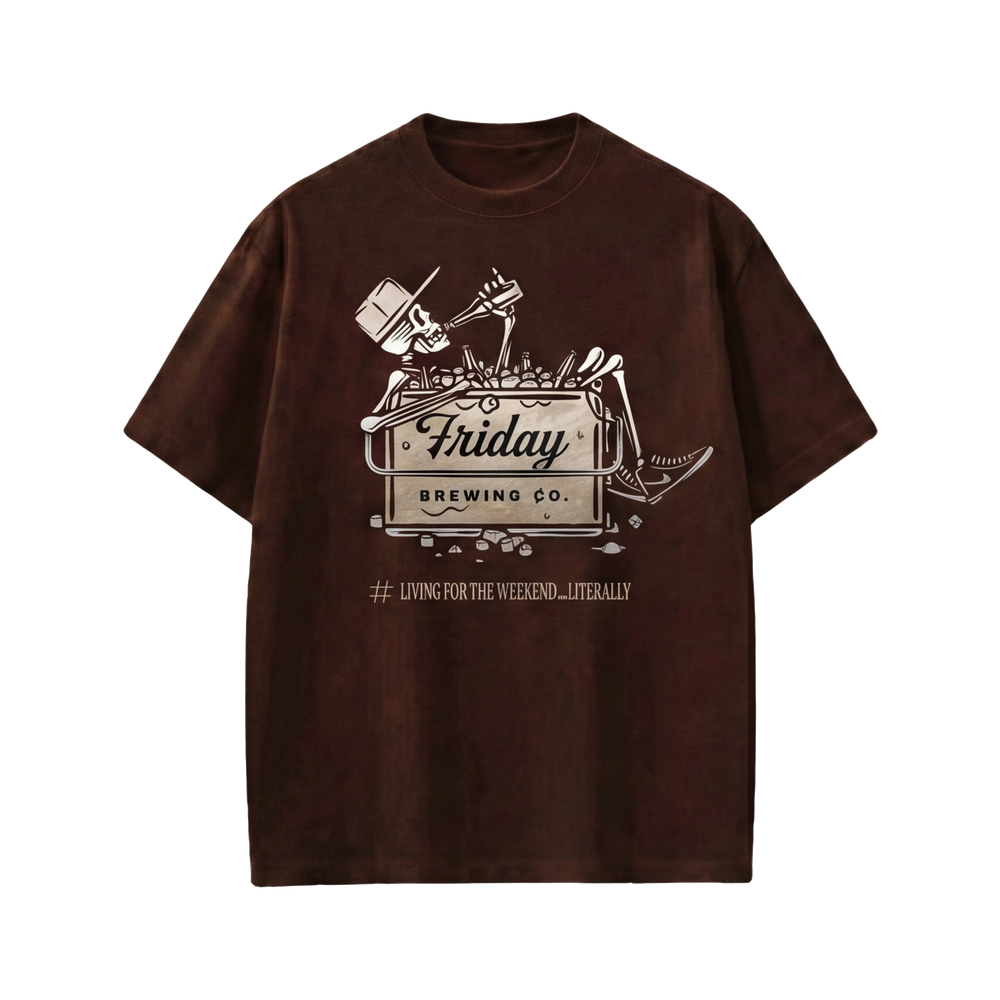 Voyd For The Weekend Brown t-shirt
