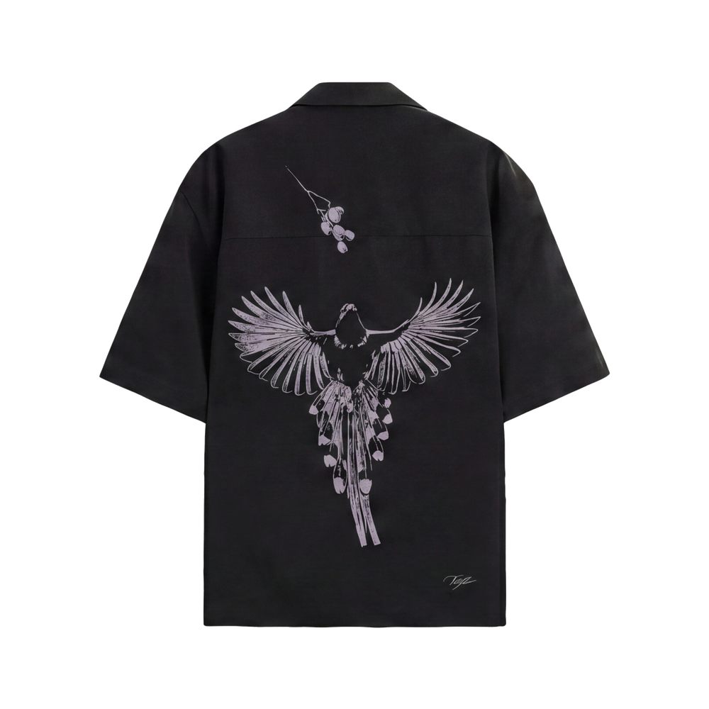 Void Obsidian Wings black Bowling Shirt